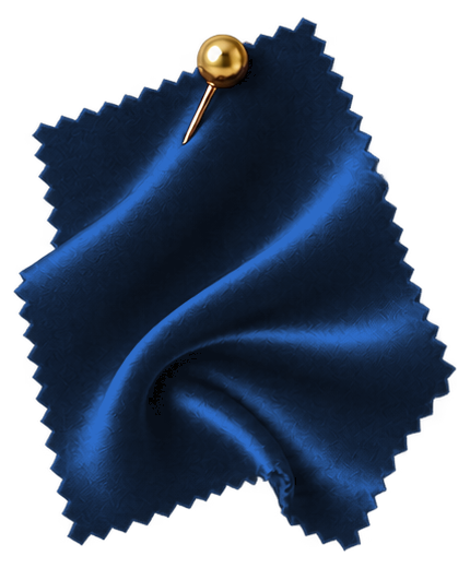 Échantillon de satin bleu saphir